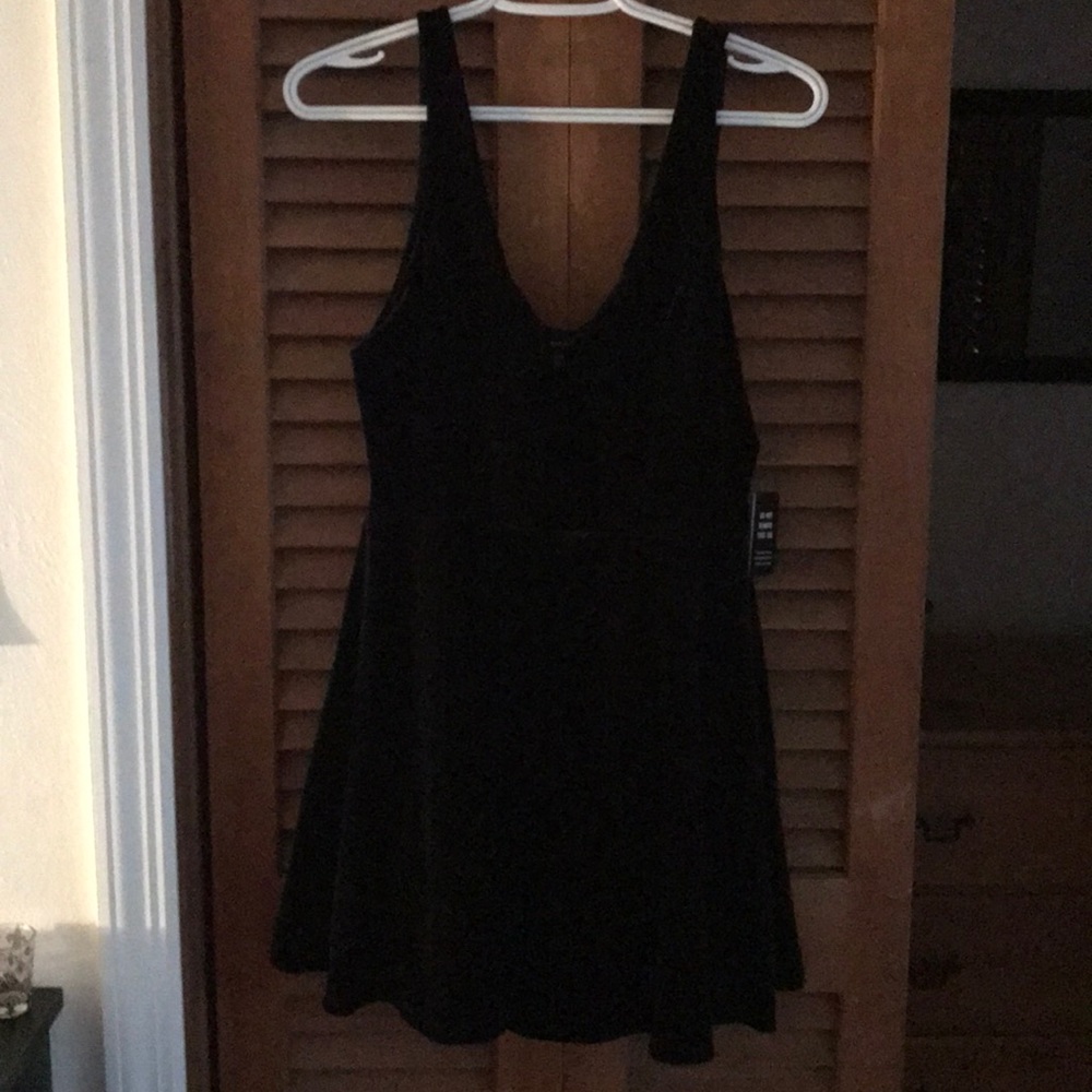 suede black romper/dress